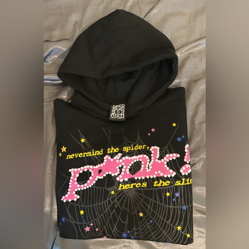 Sp5der P*nk Hoodie 'Black'